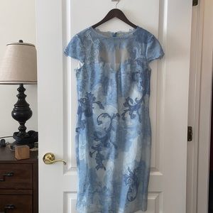 Blue lace party dress
